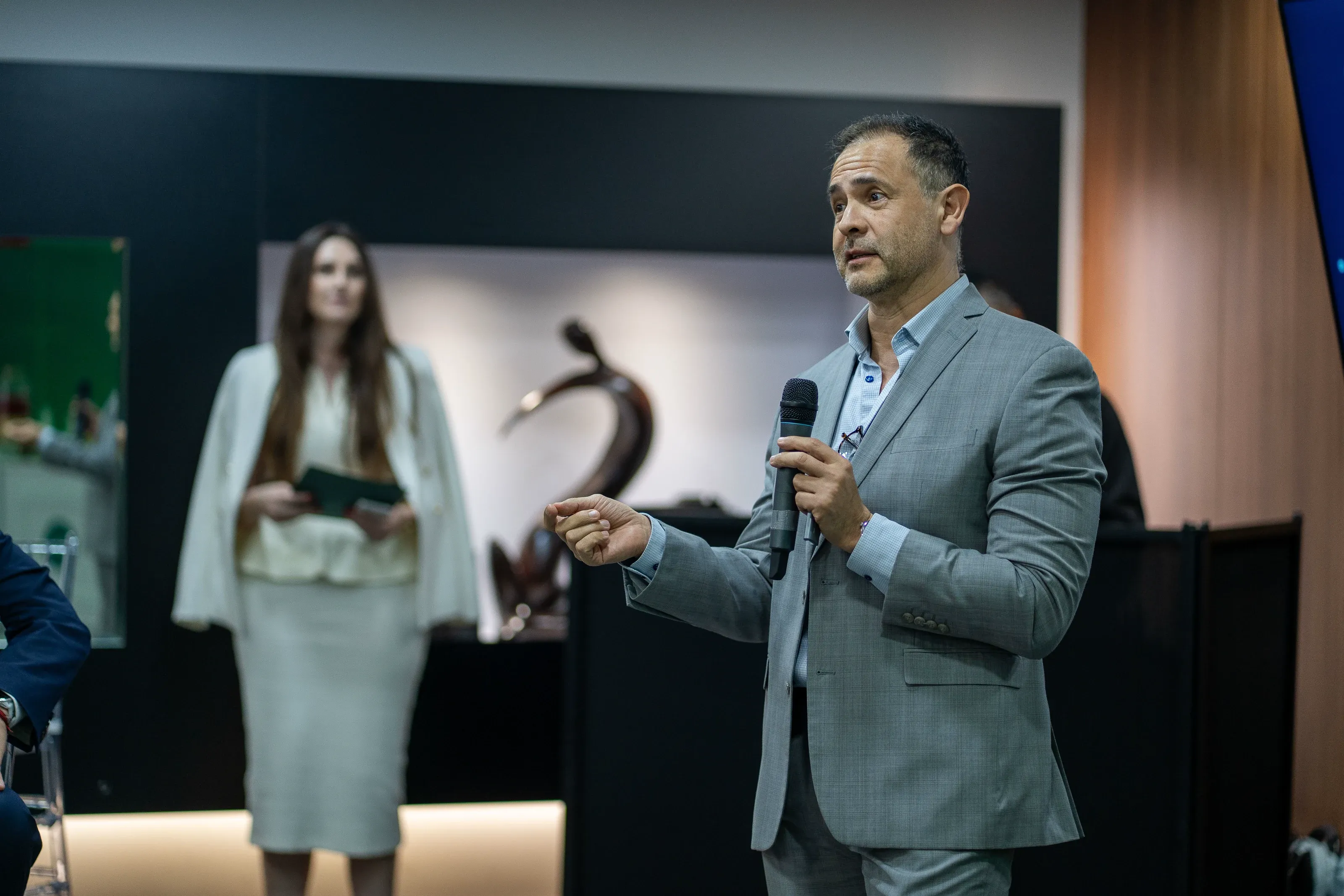 Harold H. Mesa durante una presentación de Business Talk en Ciudad de Panamá